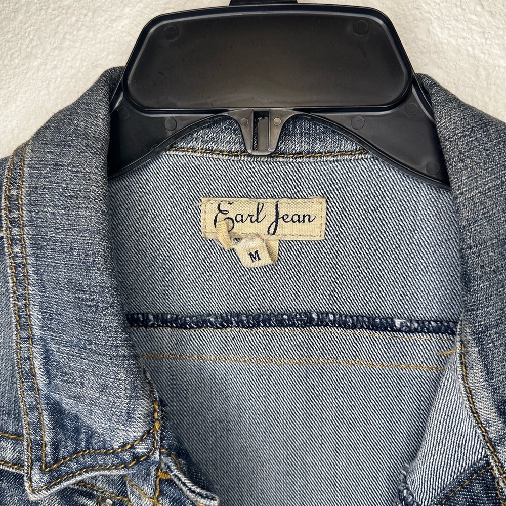 Earl Jean Women's Blue Denim Jean Jacket Size M - Picture 3 of 5